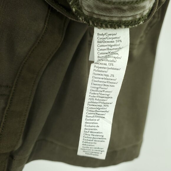 Spanx Pull On Stretch Twill Midi Shorts XL Pine Green - Picture 16 of 16